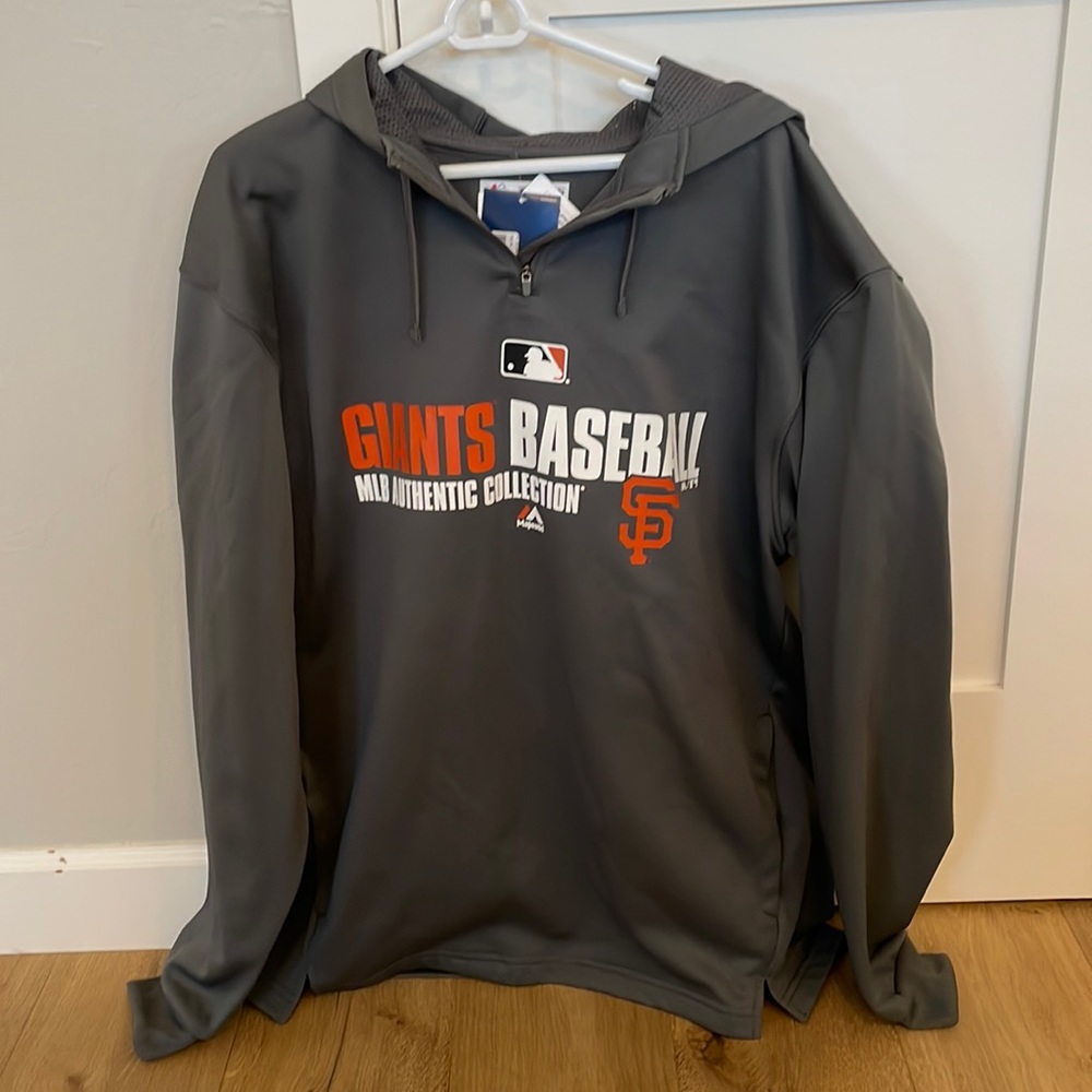 San Francisco giants 1/4 zip gray hoodie. Size XL